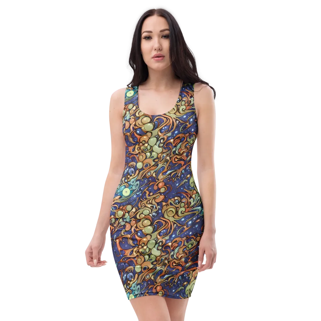 Celestial Melt on Bodycon Dress — Front