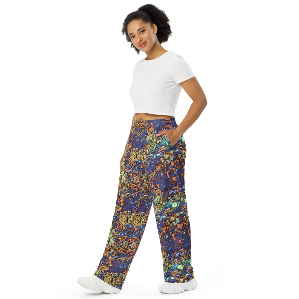 Celestial Melt on Wide-Leg Pants — Left Front