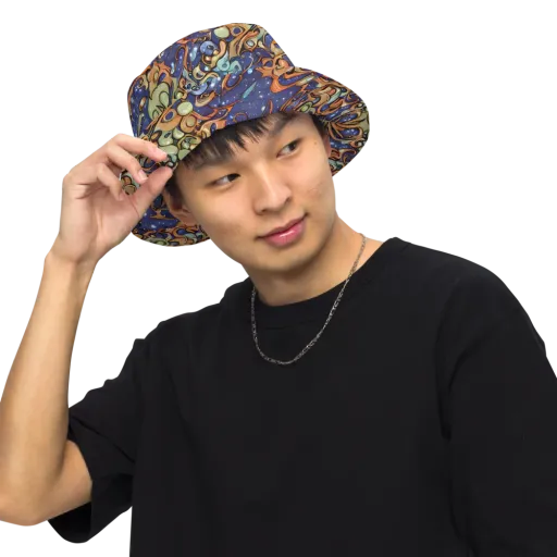 Celestial Melt on a Reversible Bucket Hat
