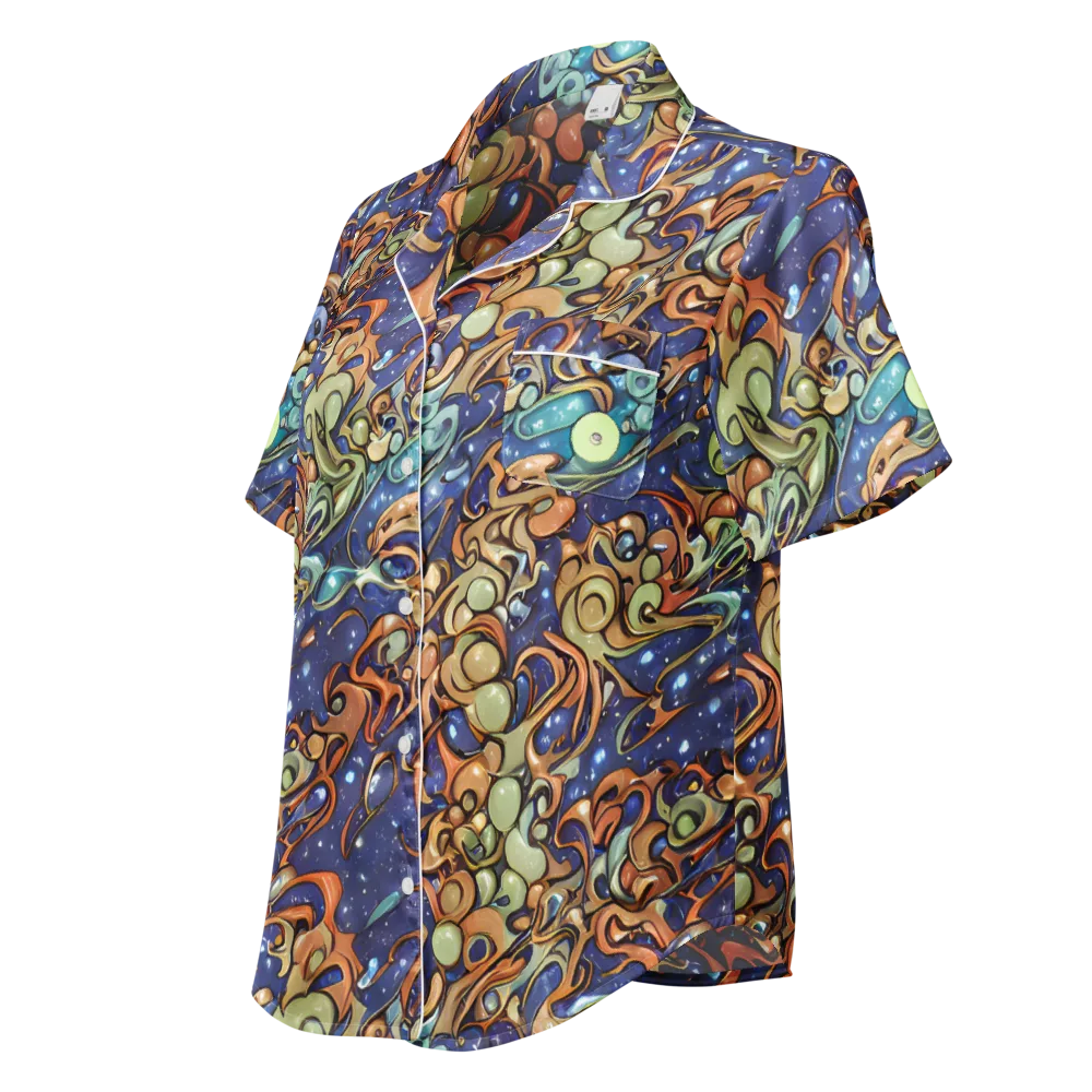 Celestial Melt on Women's Short Sleeve Pajama Top — Left Front
