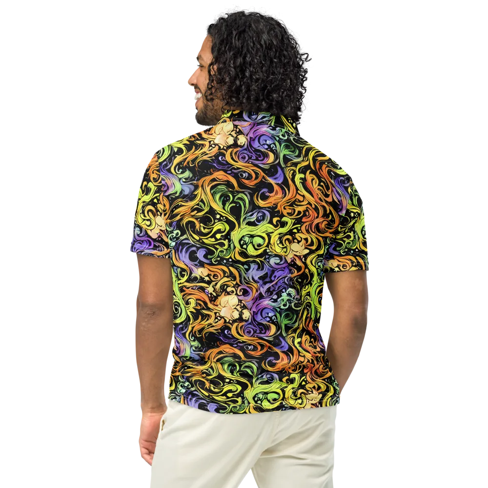 Prism Tempest on Men's Slim Fit Polo Shirt — Back