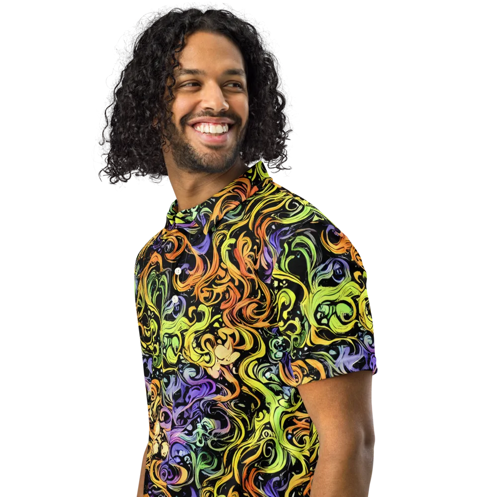 Prism Tempest on Men's Slim Fit Polo Shirt — Left Front
