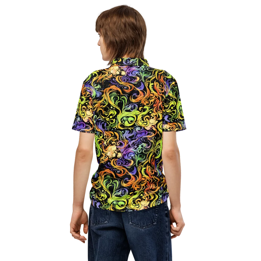 Prism Tempest on Men's Slim Fit Polo Shirt — Back