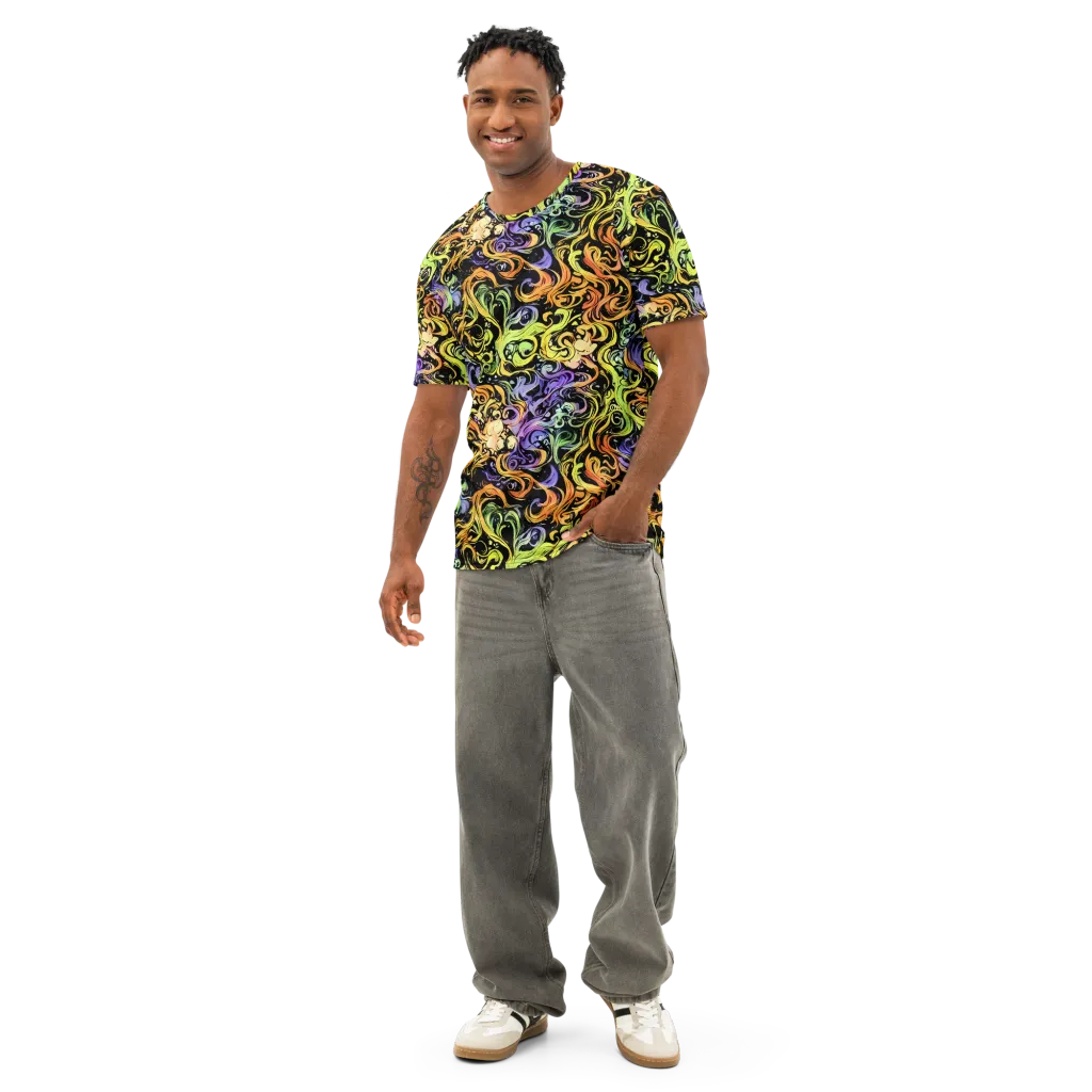 Prism Tempest on Men's Cotton Crew Neck T-Shirt — Front