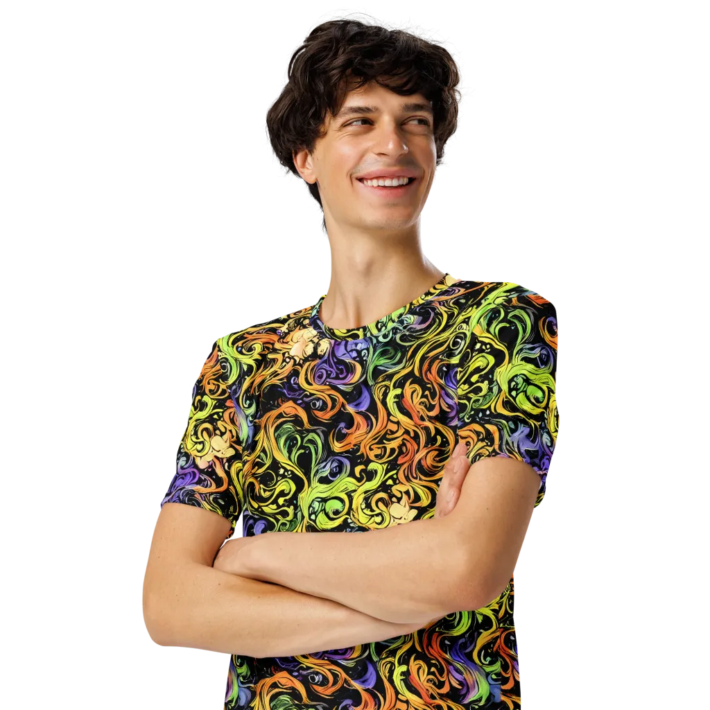Prism Tempest on Men's Crew Neck T-Shirt — Left Front