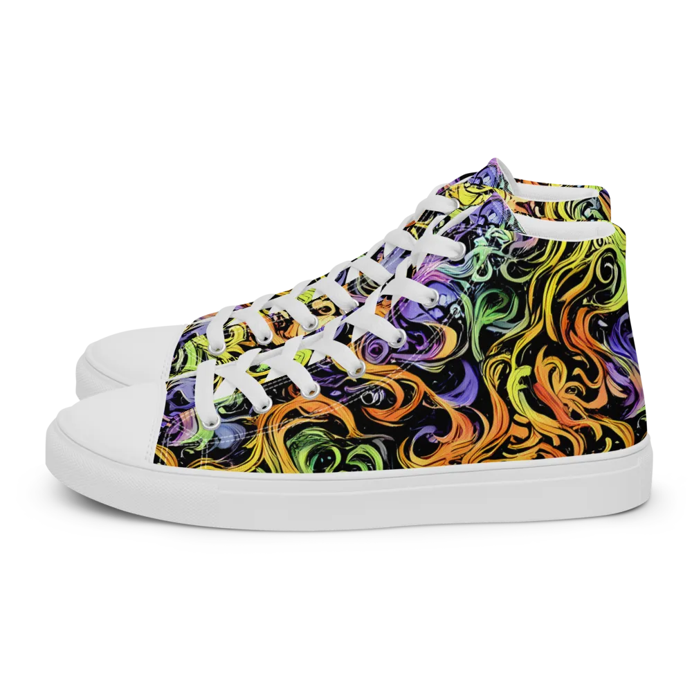 Prism Tempest on Men's High Top Canvas Shoes — Left