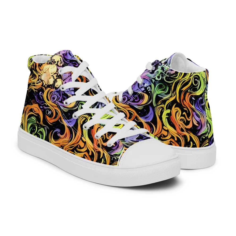 Prism Tempest on Men's High Top Canvas Shoes — Right