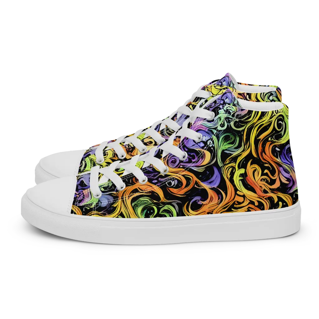 Prism Tempest on Women's High Top Canvas Shoes — Left