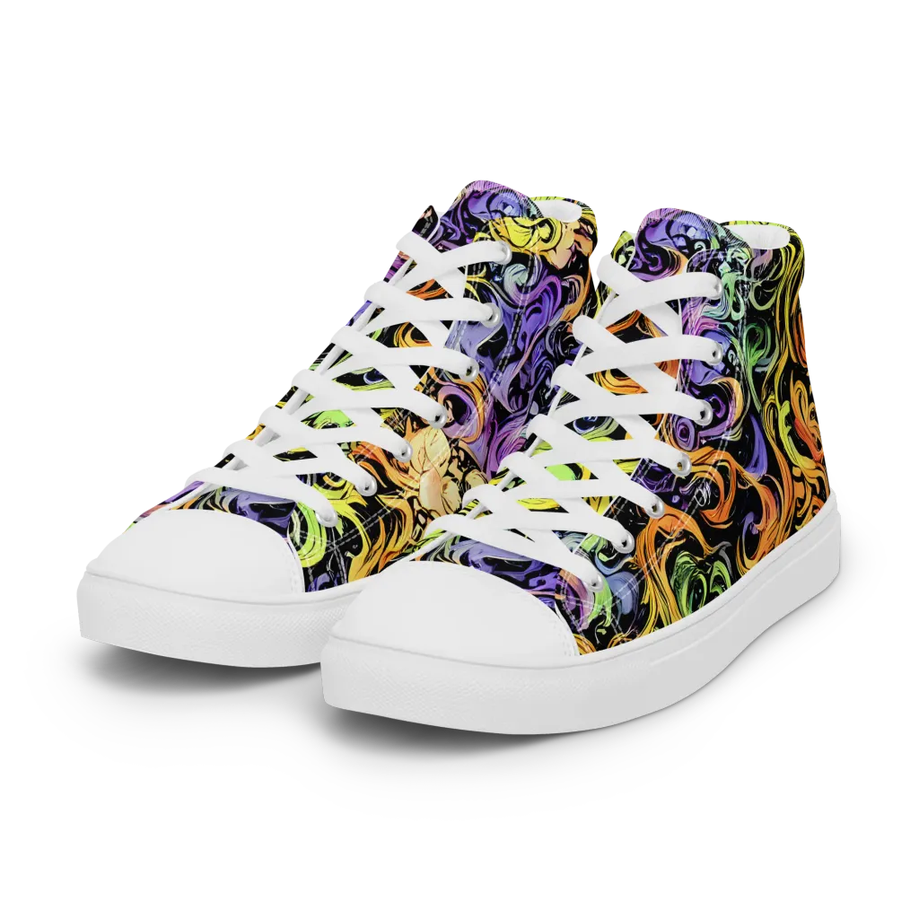 Prism Tempest on Women's High Top Canvas Shoes — Left Front