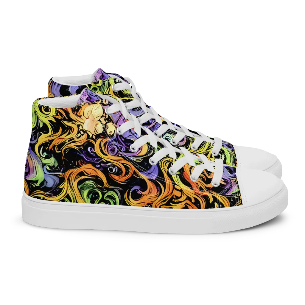Prism Tempest on Women's High Top Canvas Shoes — Right