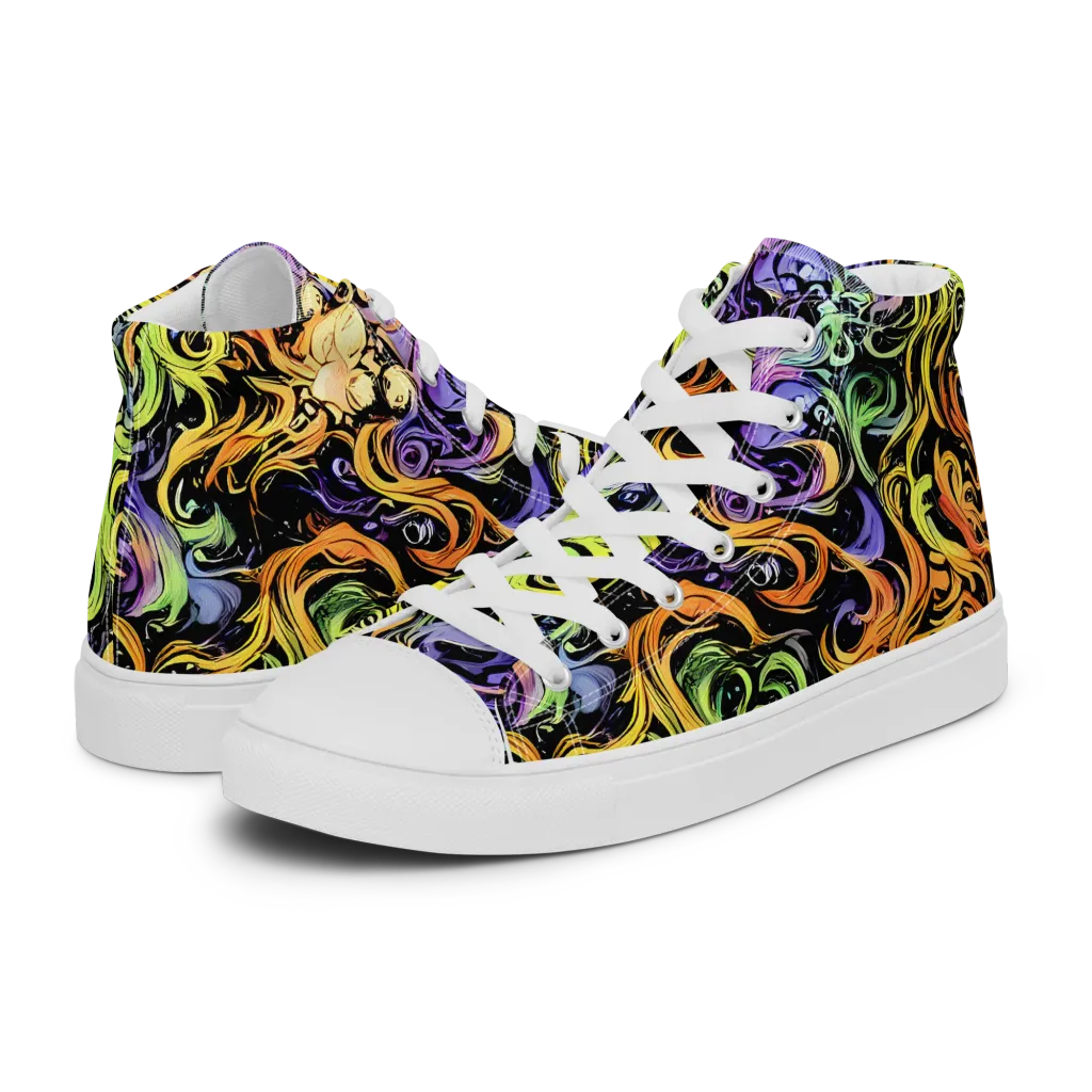 Prism Tempest on Women's High Top Canvas Shoes — Left