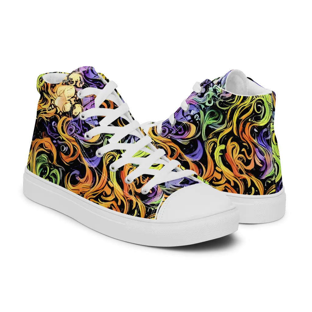 Prism Tempest on Women's High Top Canvas Shoes — Right