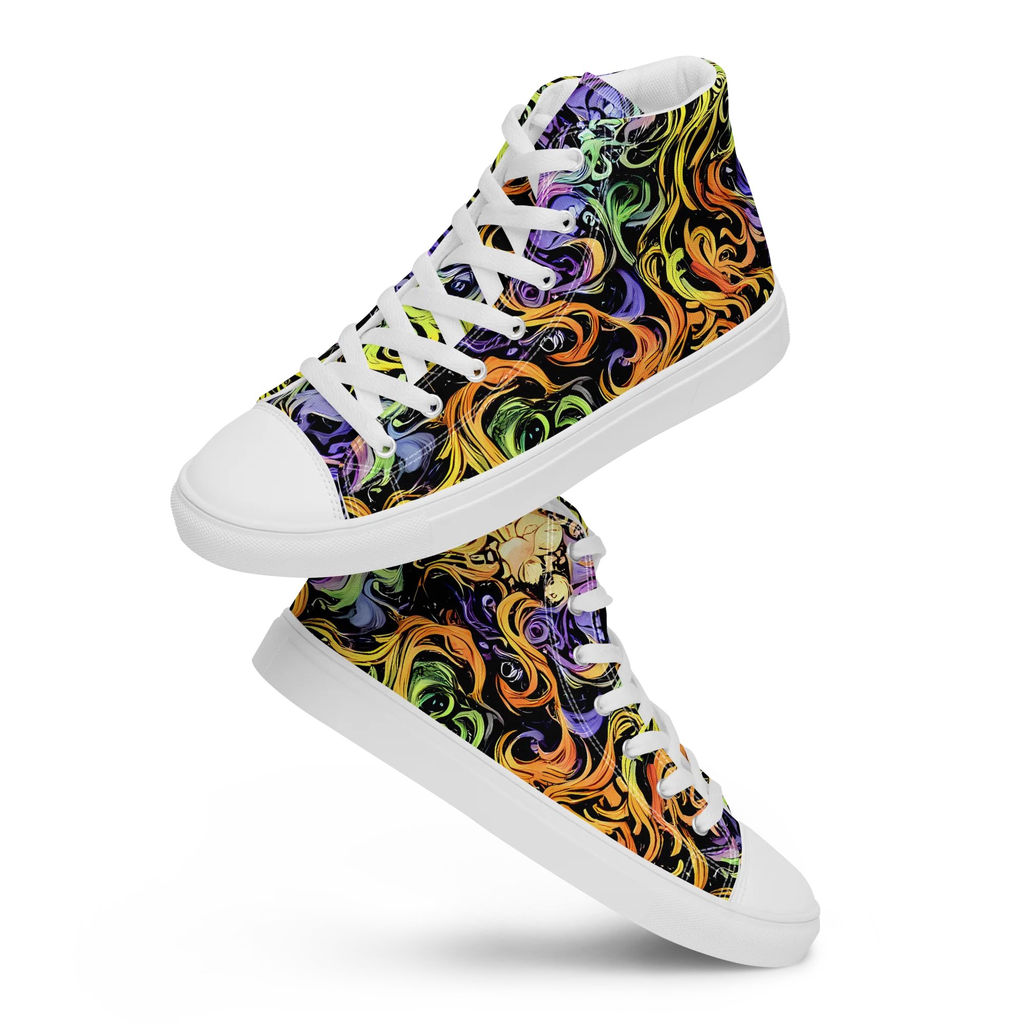 Prism Tempest on Women's High Top Canvas Shoes — Front