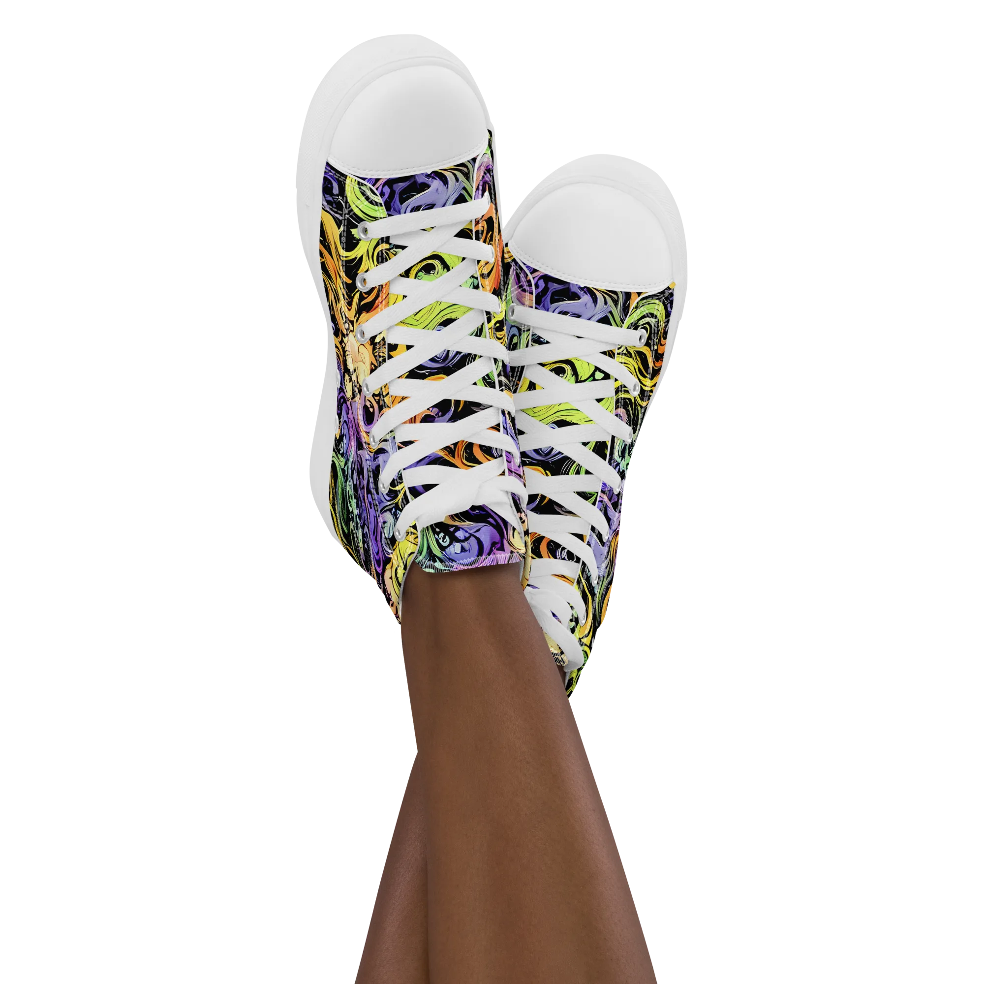 Prism Tempest on Women's High Top Canvas Shoes — Front