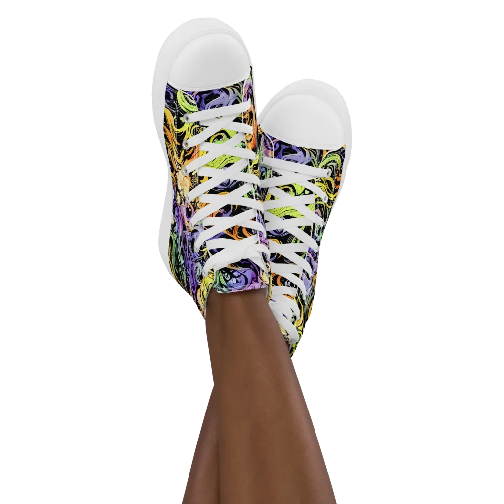 Prism Tempest on Women's High Top Canvas Shoes — Front