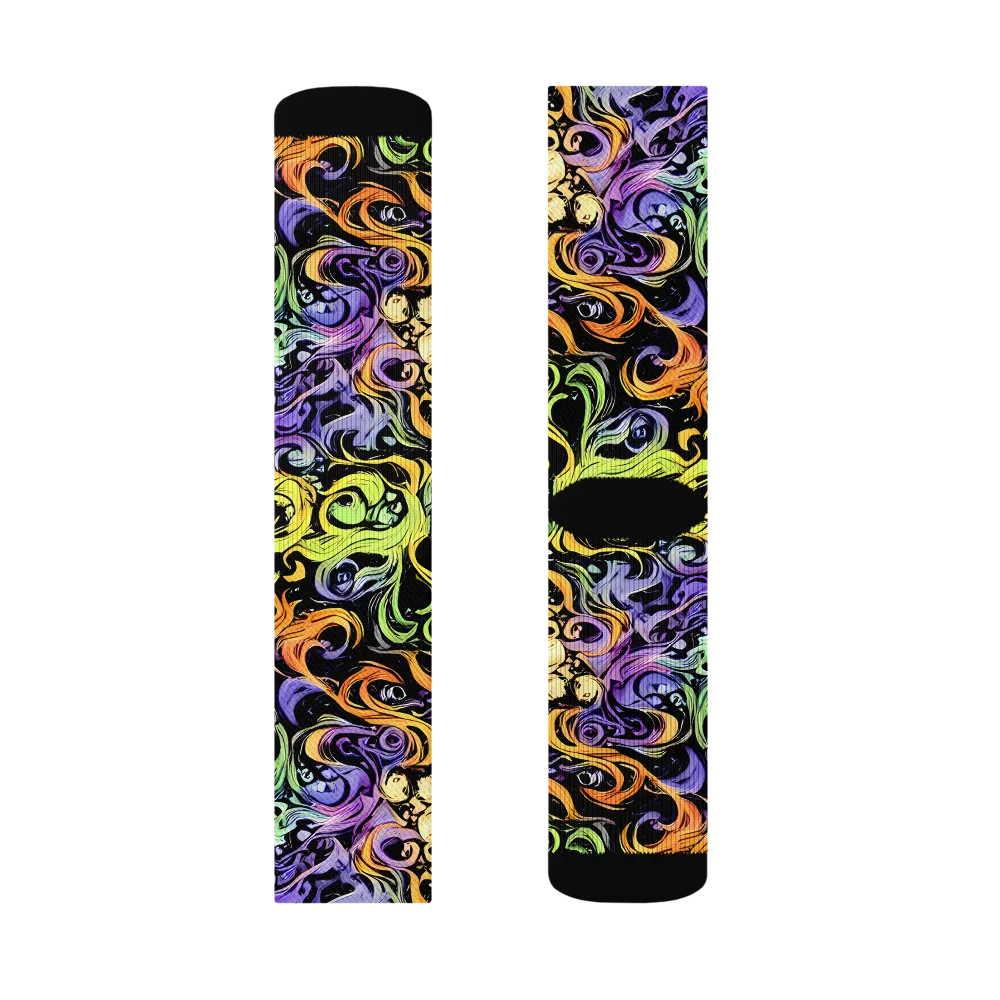 Prism Tempest on Socks — Left Sock