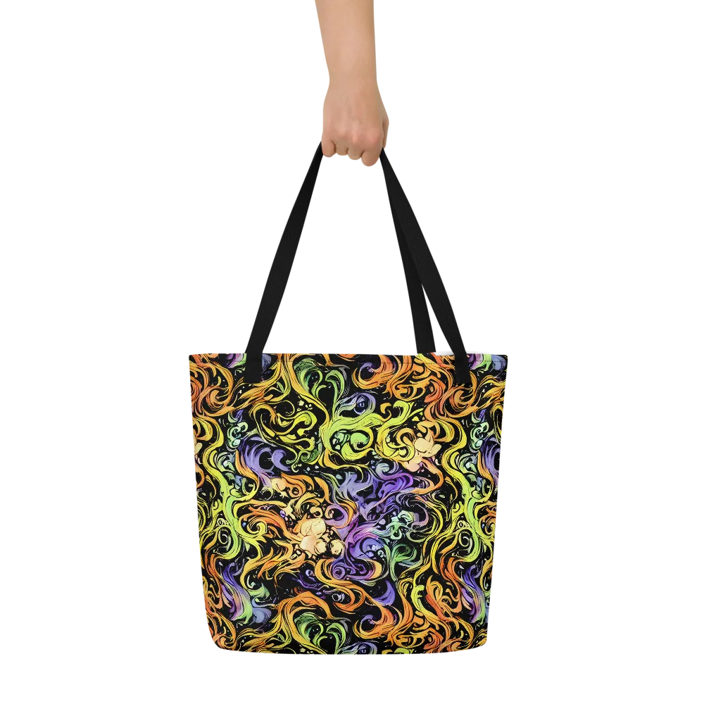 Prism Tempest on Large Tote Bag W/ Pocket — Front