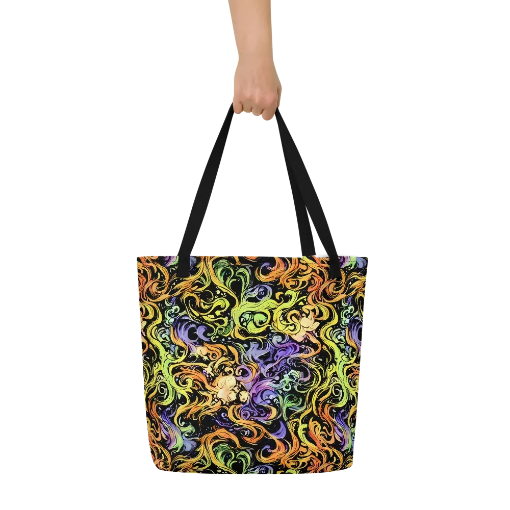 Prism Tempest on Large Tote Bag W/ Pocket — Front