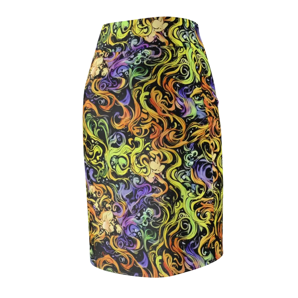 Prism Tempest on Pencil Skirt — Back Side