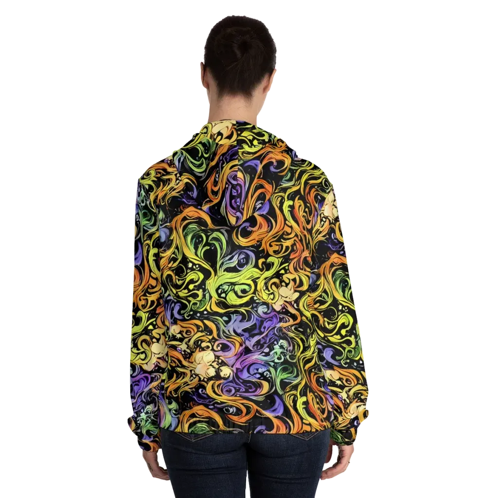 Prism Tempest on Women's Full-Zip Hoodie — Back On Person