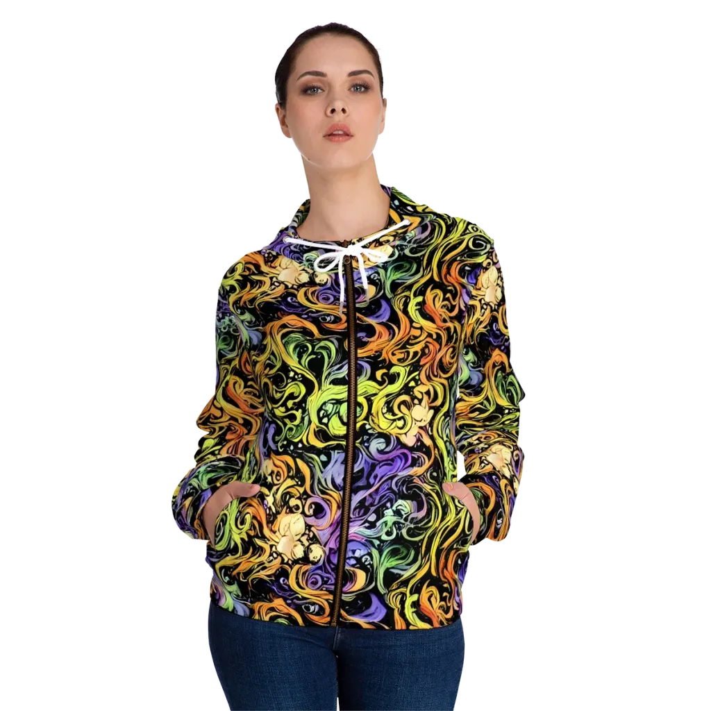 Prism Tempest on Women's Full-Zip Hoodie — Front On Person