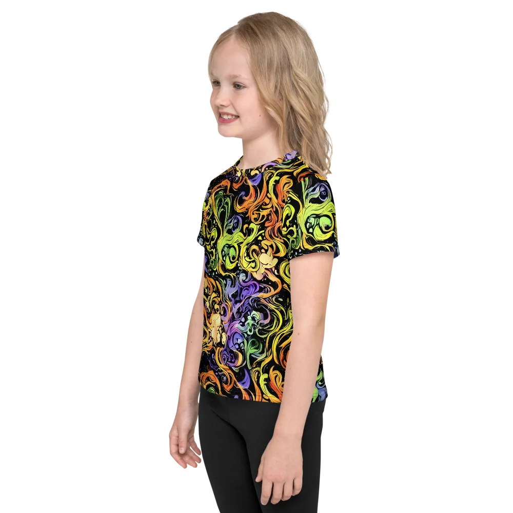 Prism Tempest on Kids Crew Neck T-Shirt — Left