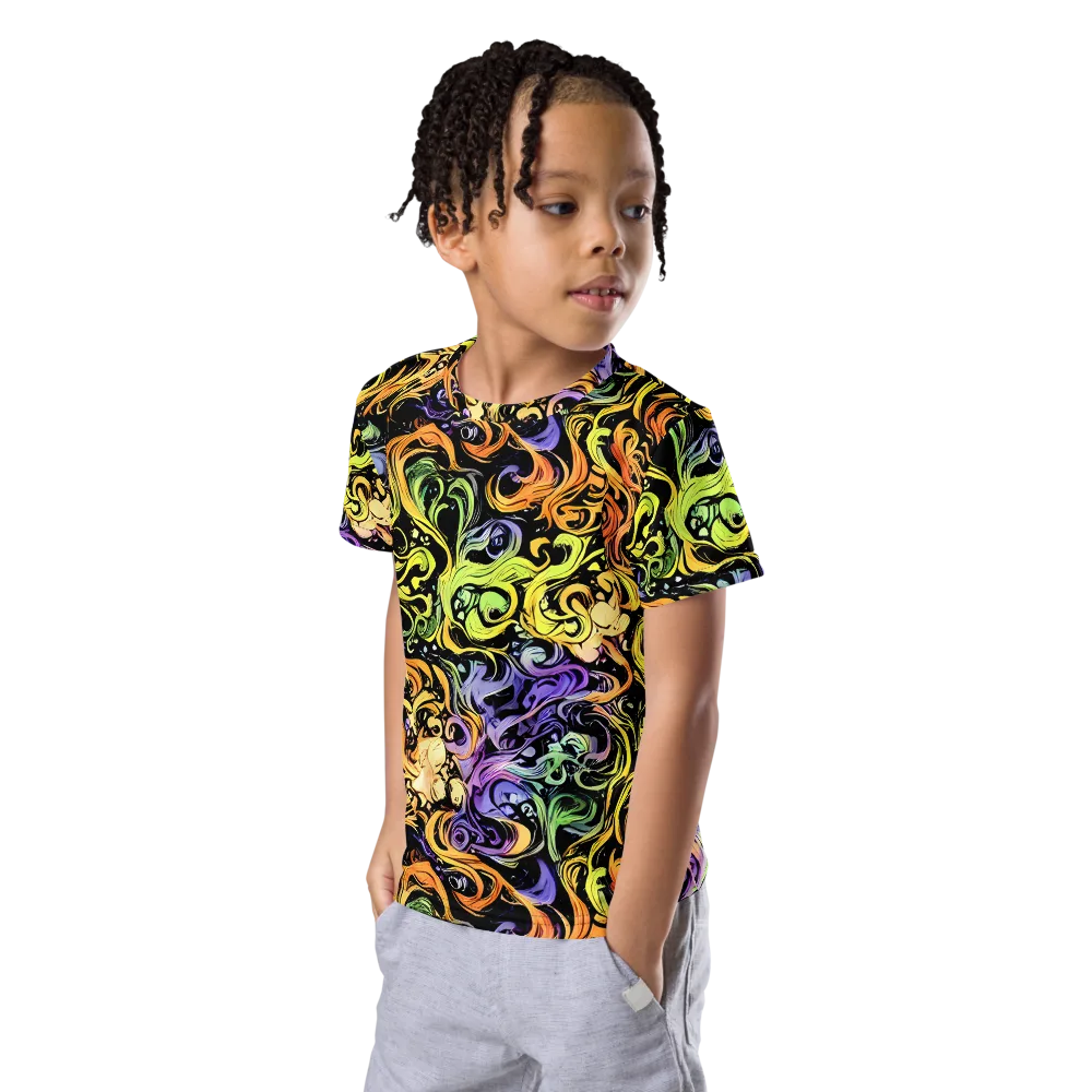 Prism Tempest on Kids Crew Neck T-Shirt — Left Front