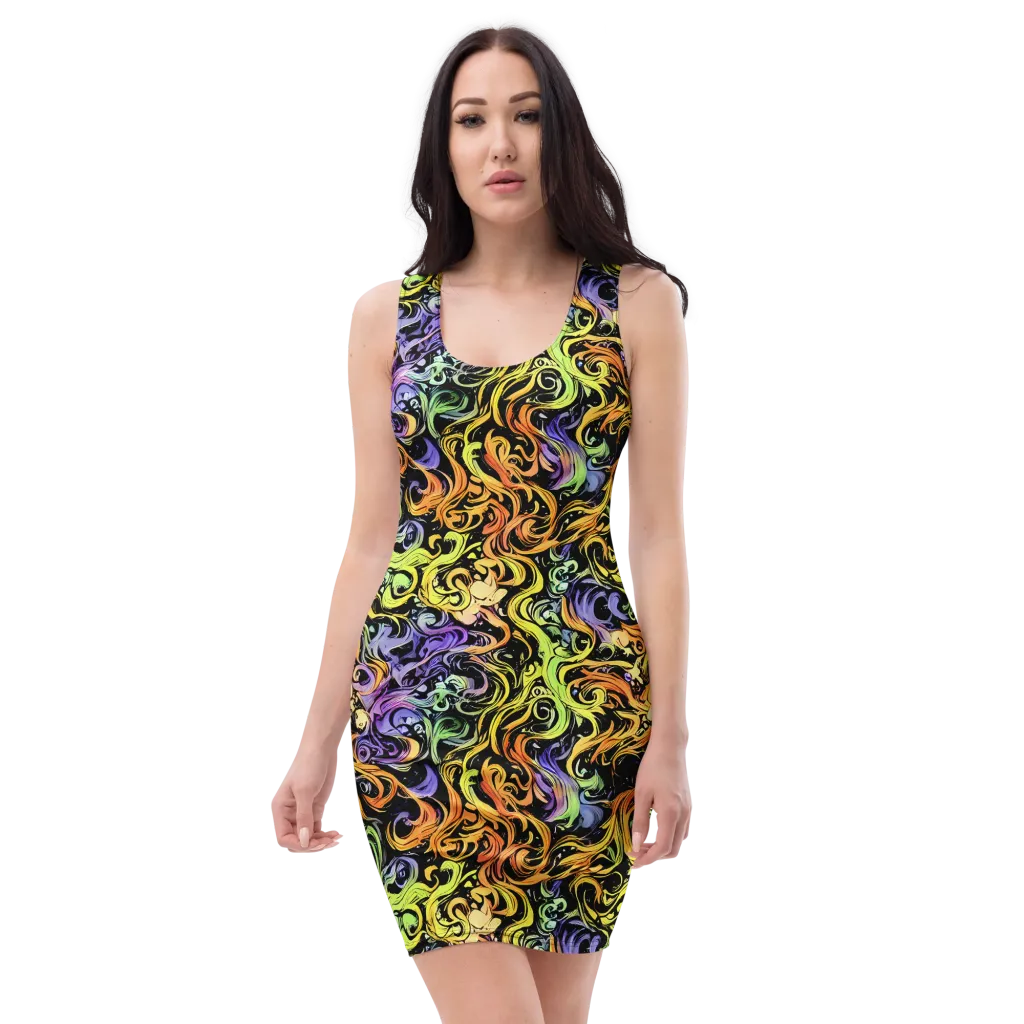 Prism Tempest on Bodycon Dress — Front
