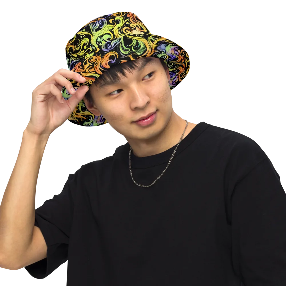 Prism Tempest on Reversible Bucket Hat — Front Inside