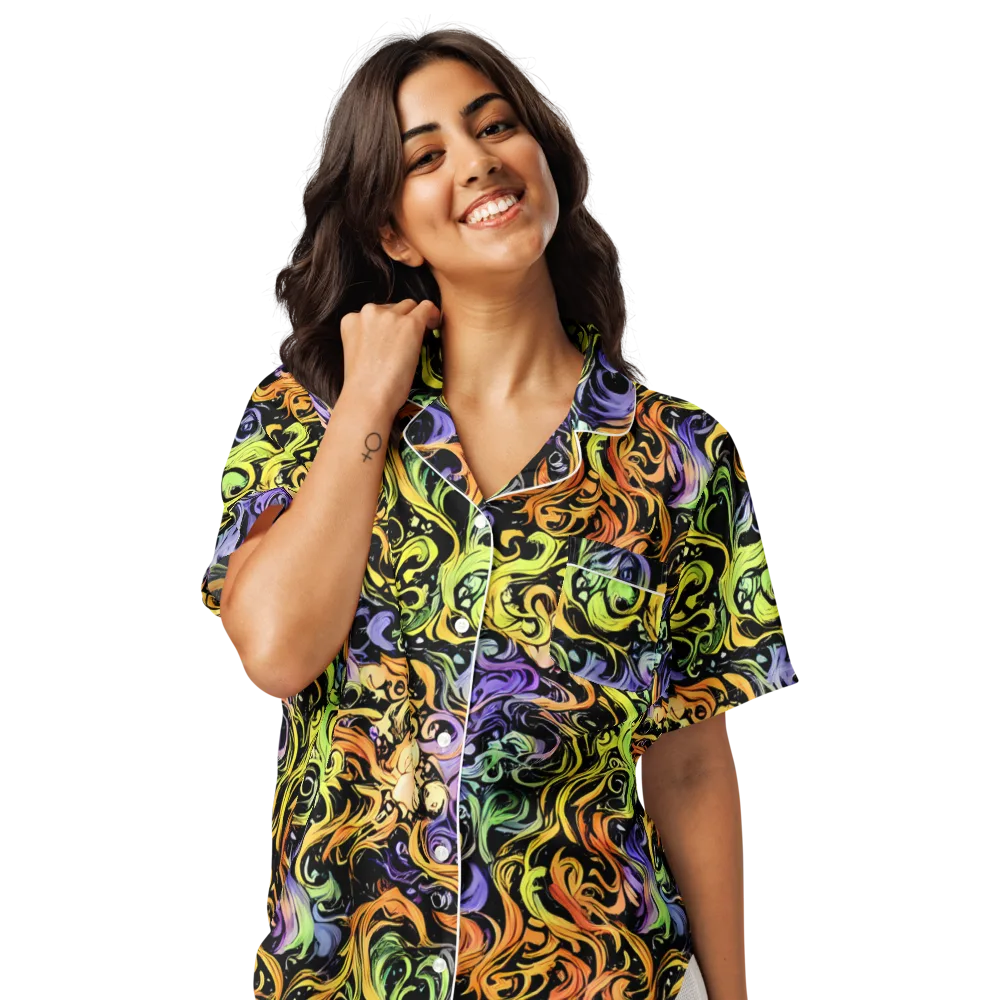 Prism Tempest on Women's Short Sleeve Pajama Top — Front