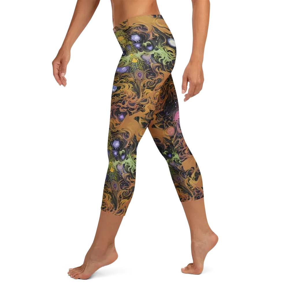 Molten Herbarium on Capri Leggings — Left