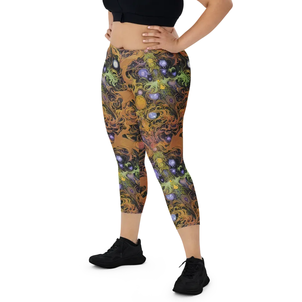 Molten Herbarium on Capri Leggings — Front