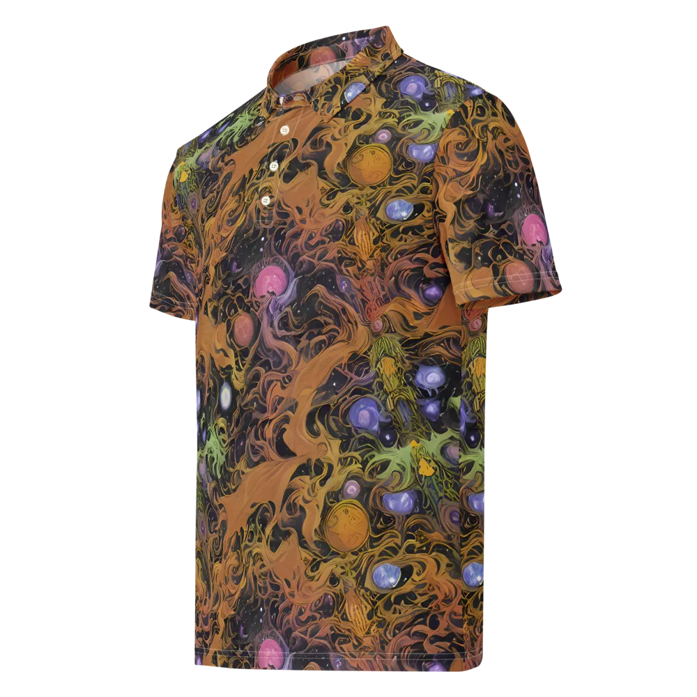 Molten Herbarium on Men's Slim Fit Polo Shirt — Left Front