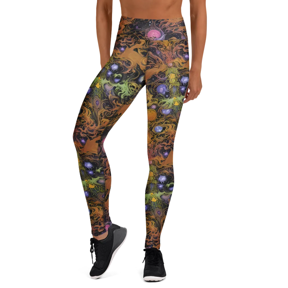 Molten Herbarium on Yoga Leggings — Front