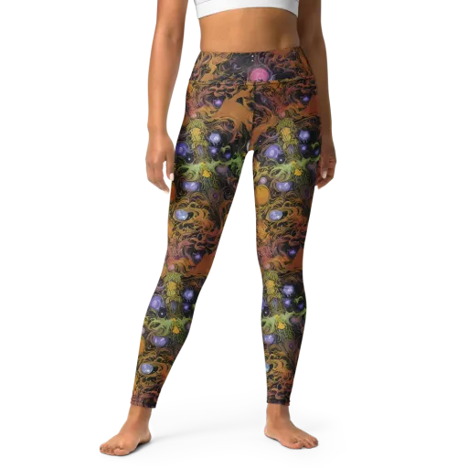 Molten Herbarium on a Yoga Leggings