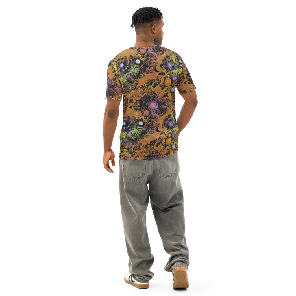 Molten Herbarium on Men's Cotton Crew Neck T-Shirt — Back