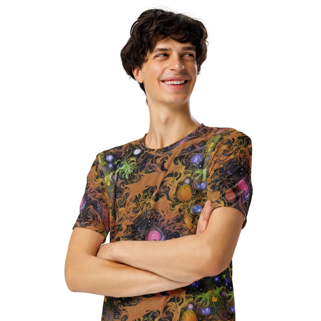 Molten Herbarium on Men's Crew Neck T-Shirt — Left Front