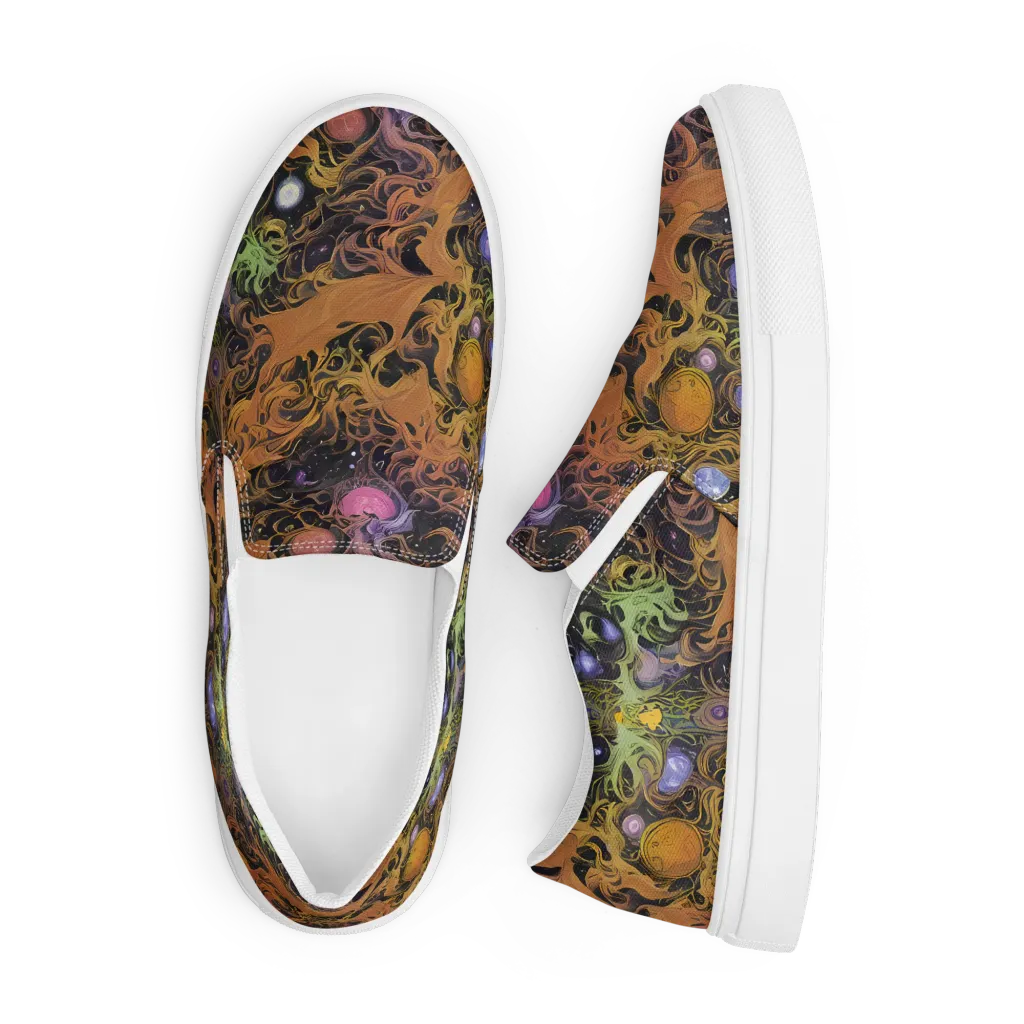 Molten Herbarium on Men's Slip-On Canvas Shoes — Front