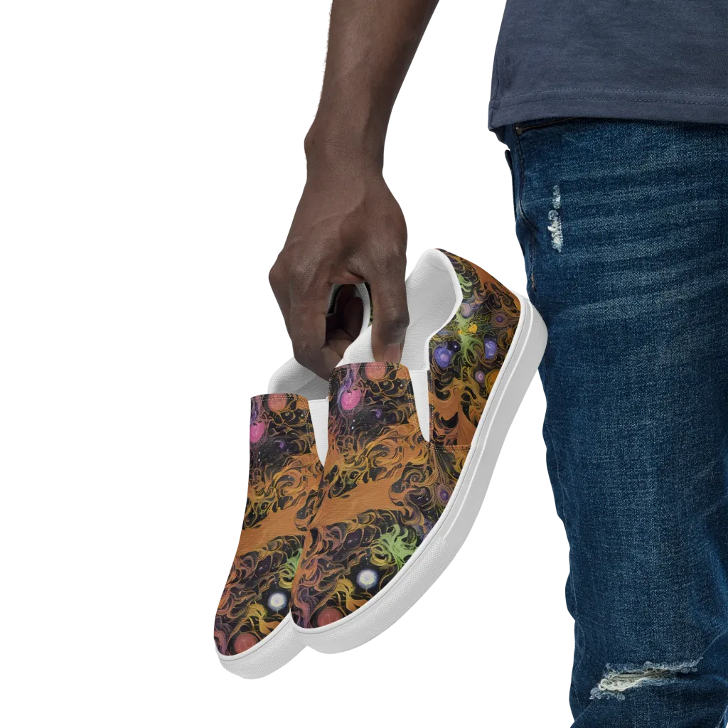 Molten Herbarium on Men's Slip-On Canvas Shoes — Left Front