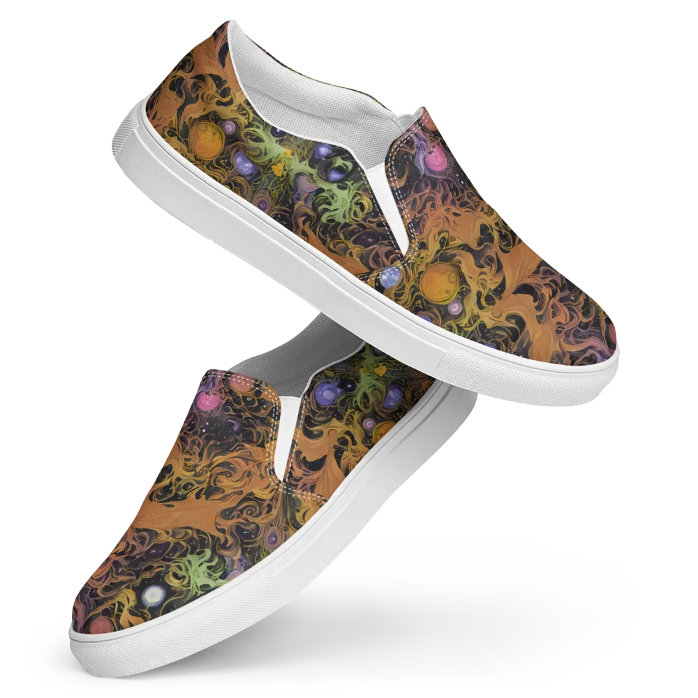 Molten Herbarium on Women's Slip-On Canvas Shoes — Front