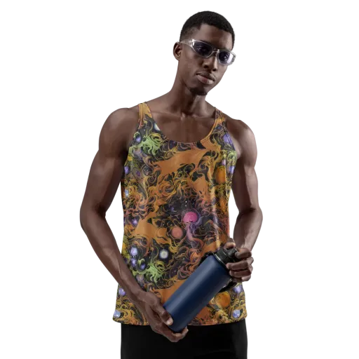 Molten Herbarium on a Men's Tank Top