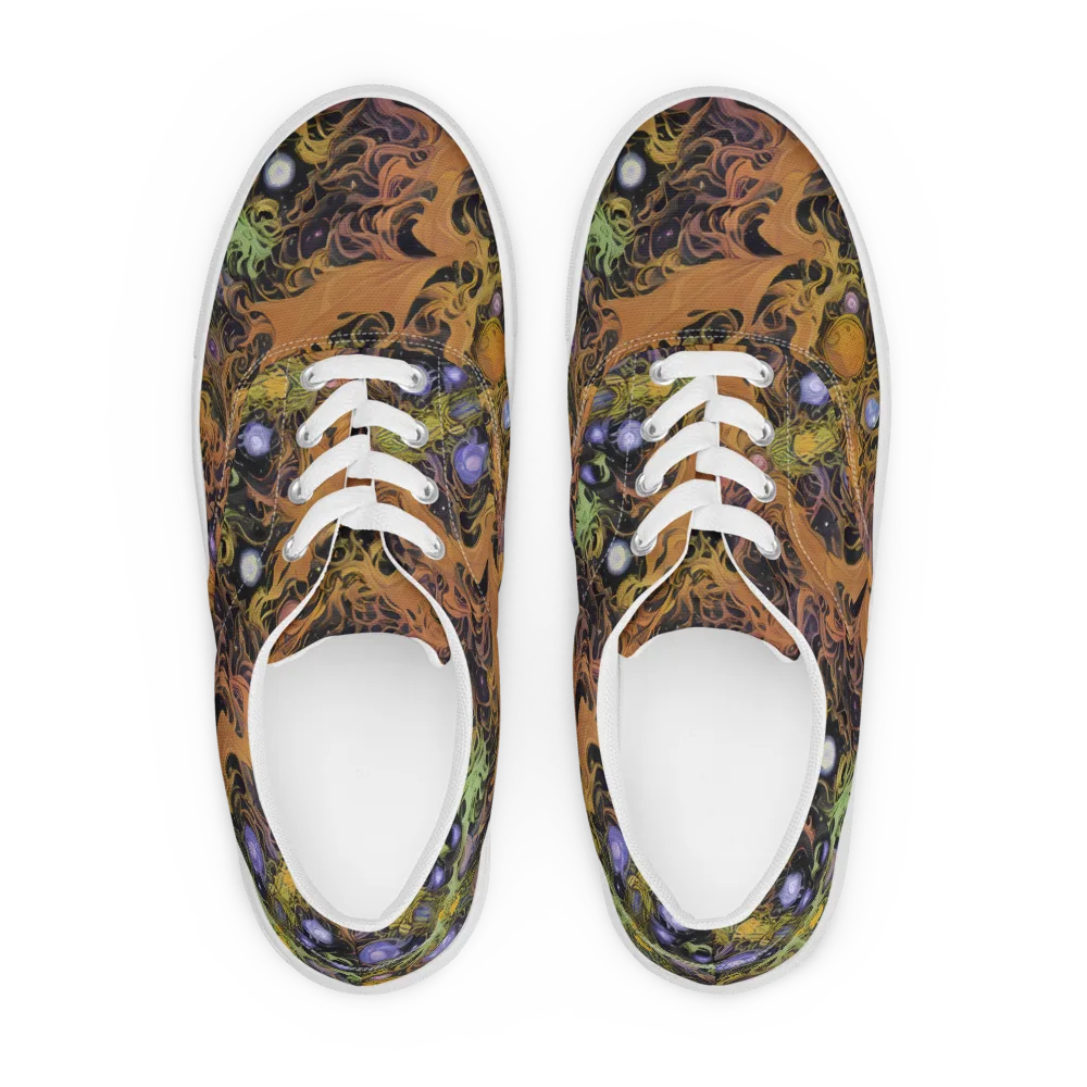 Molten Herbarium on Men's Lace-Up Canvas Shoes — Front