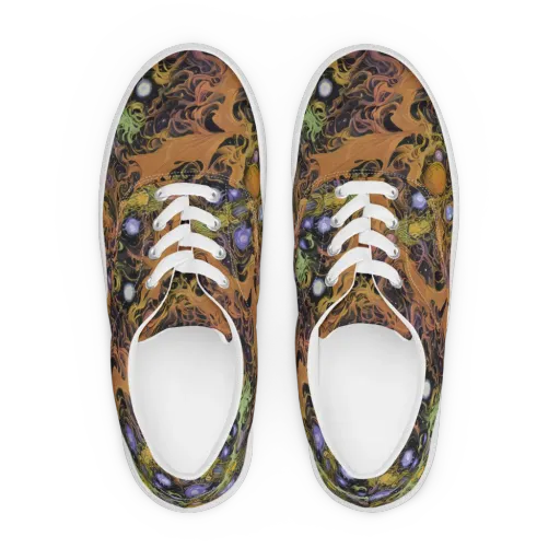 Molten Herbarium on a Men's Lace-Up Canvas Shoes
