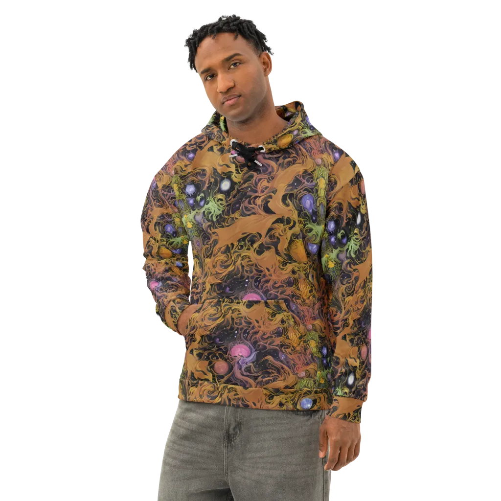 Molten Herbarium on Cotton Hoodie — Left Front