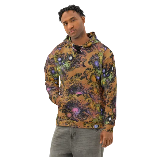 Molten Herbarium on a Cotton Hoodie