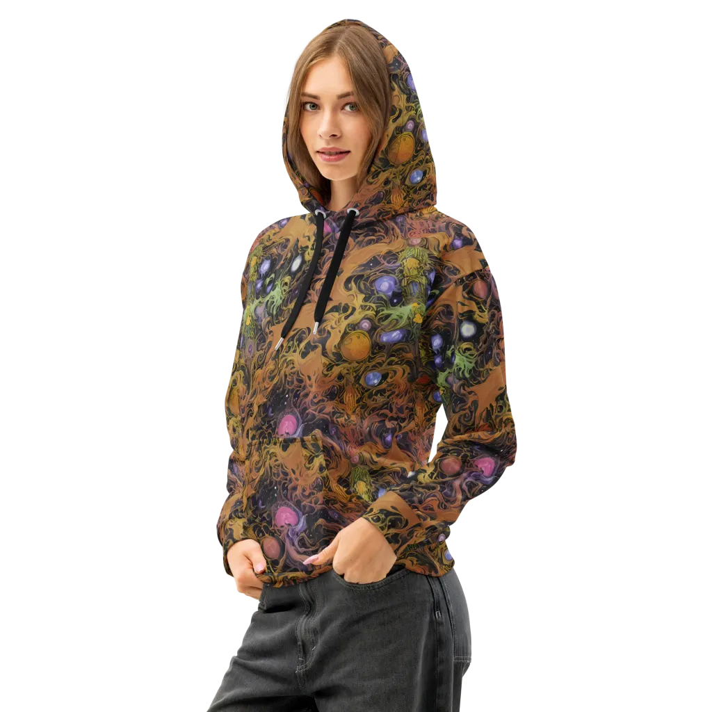 Molten Herbarium on Cotton Hoodie — Left Front