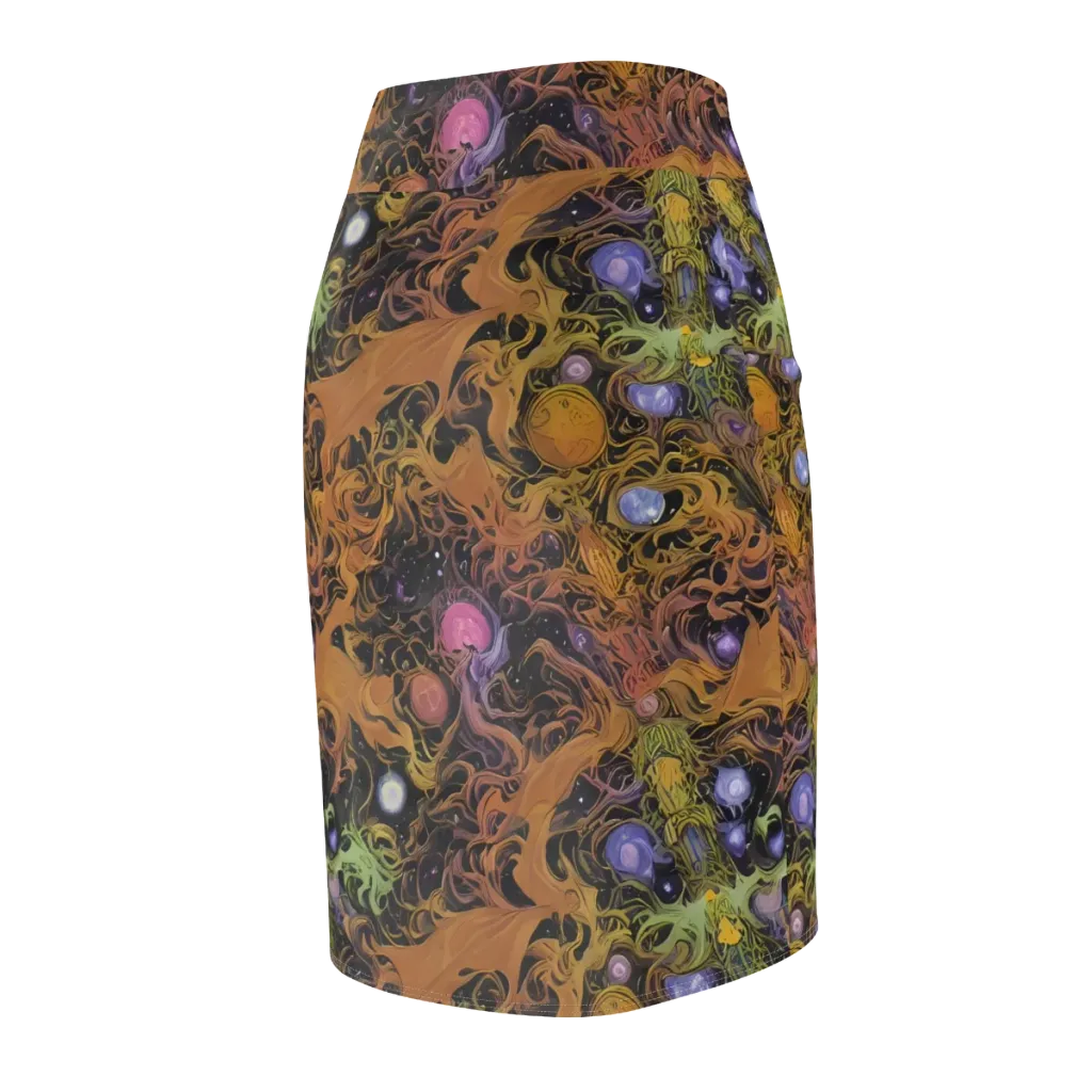 Molten Herbarium on Pencil Skirt — Back Side