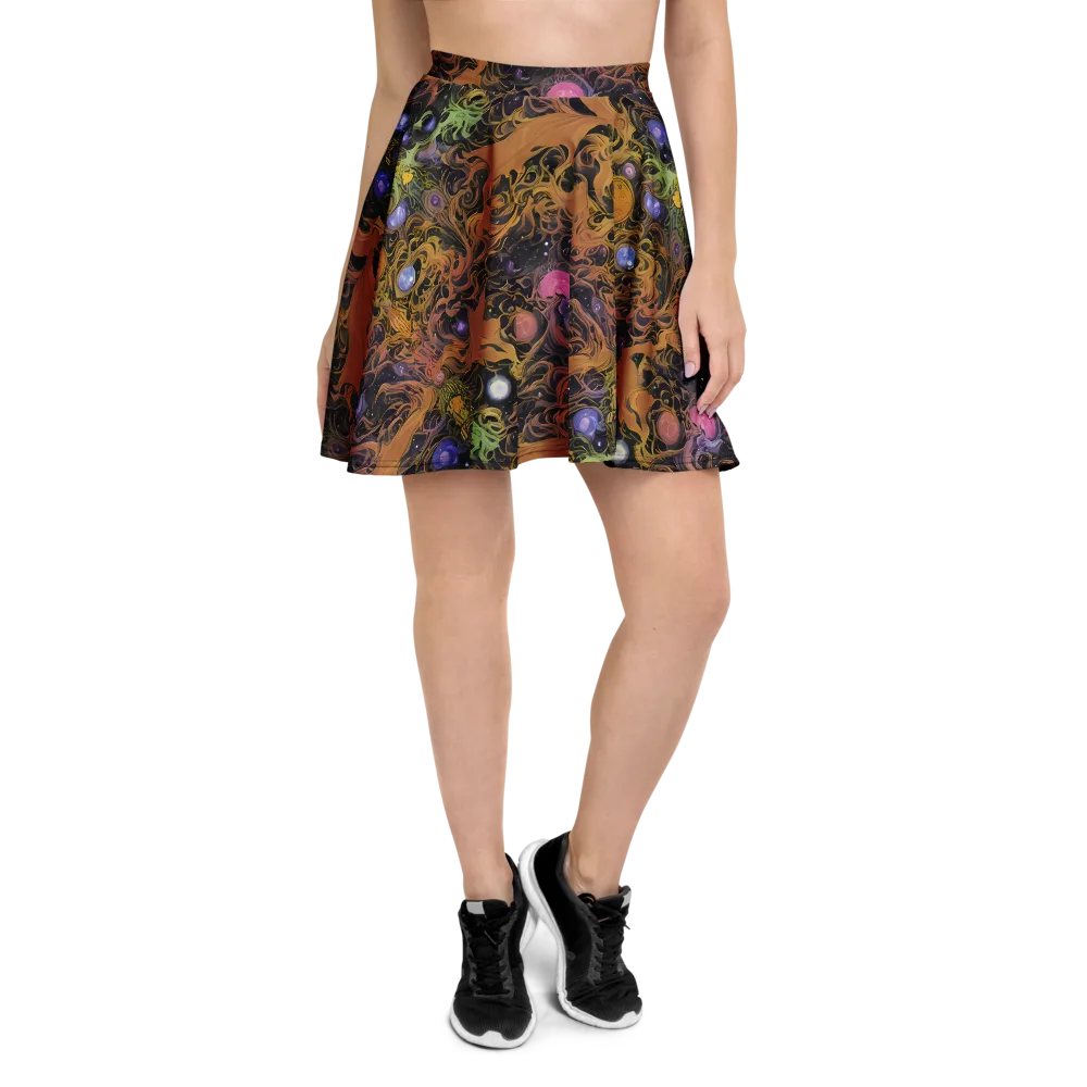 Molten Herbarium on Skater Skirt — Front