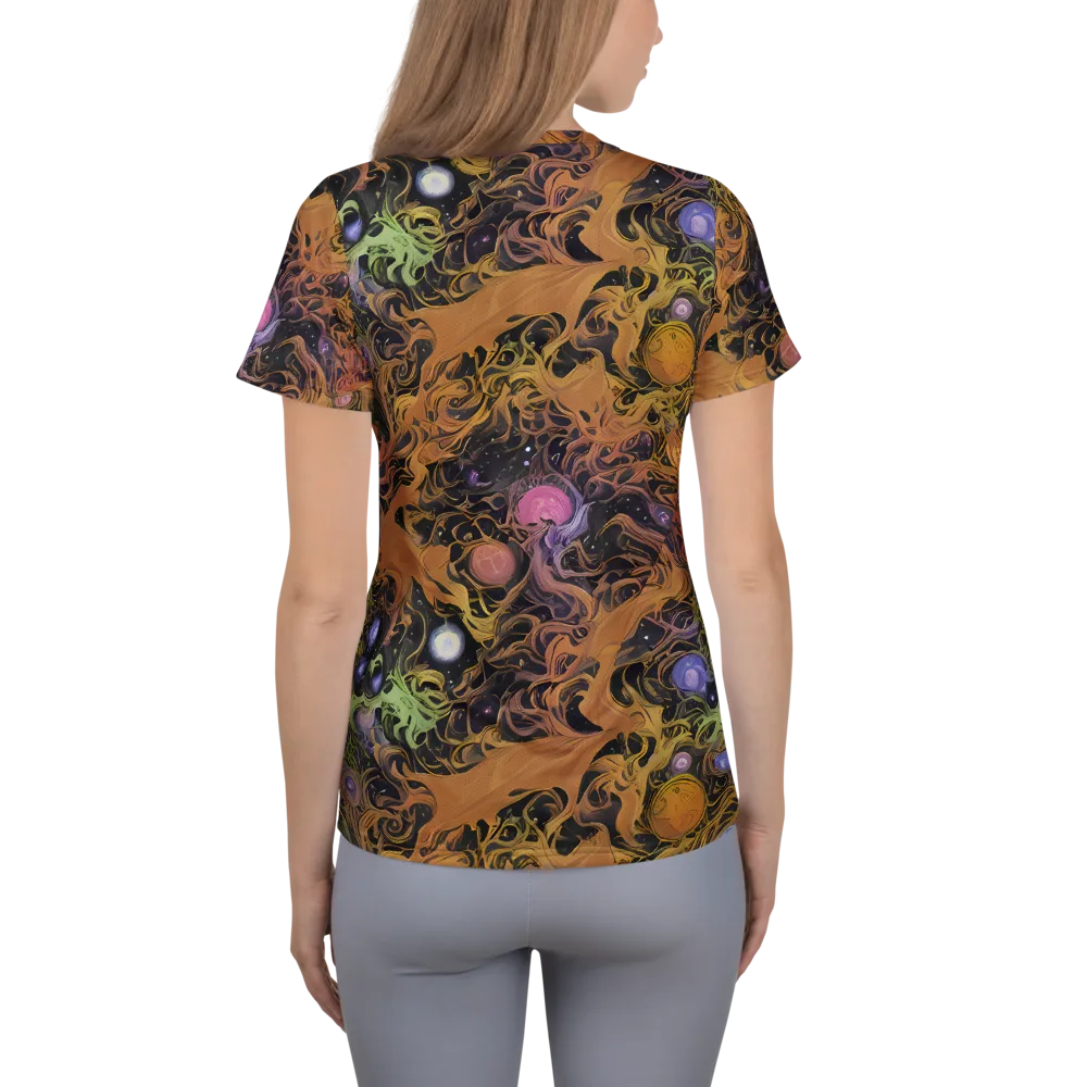 Molten Herbarium on Women's Athletic T-Shirt — Back