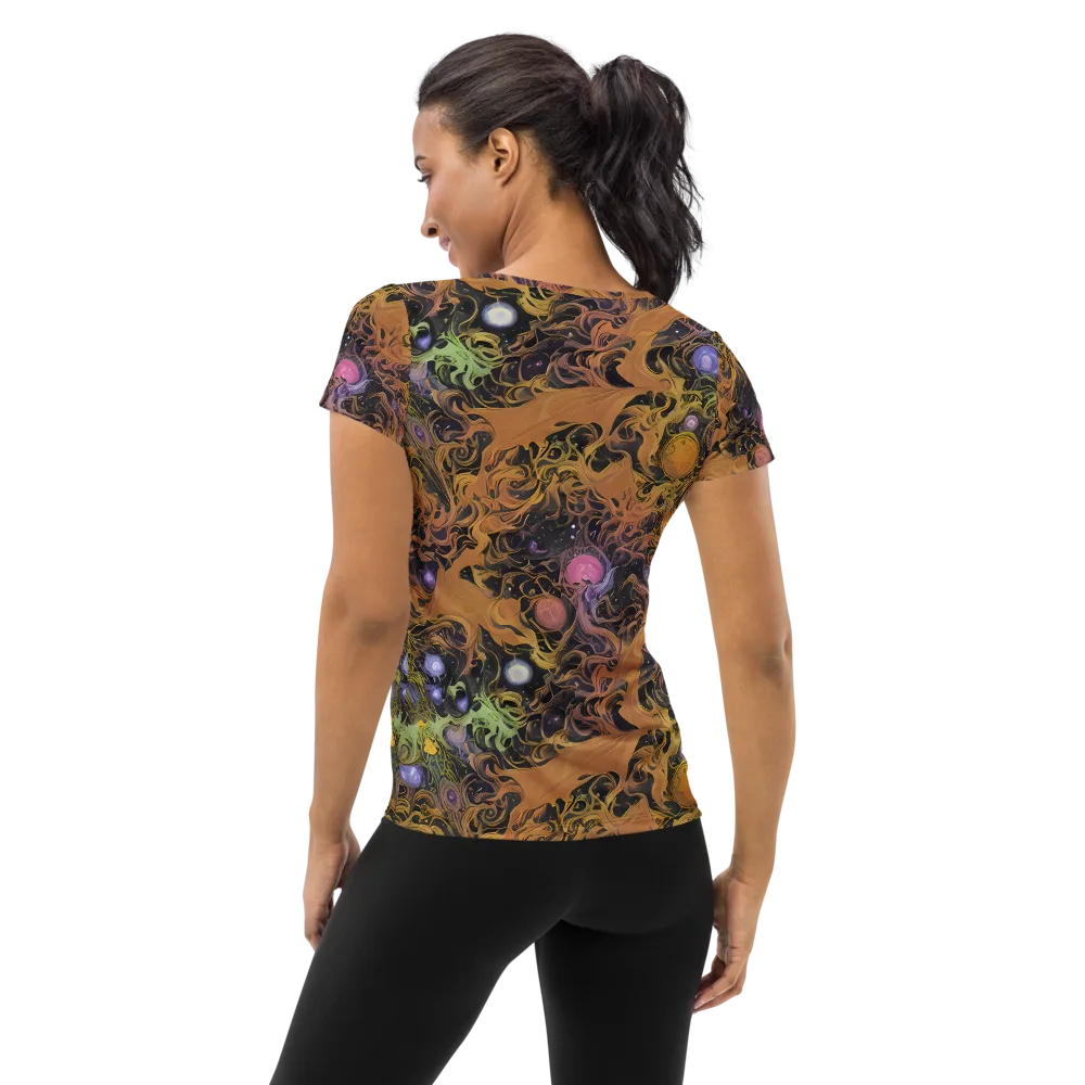 Molten Herbarium on Women's Athletic T-Shirt — Back